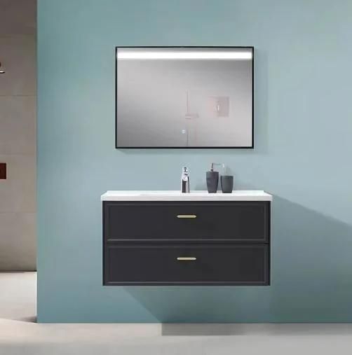 Concise Plywood Bathroom Vanity Black & White Bathroom Medicine Cabinet Floor or Wall Mounted