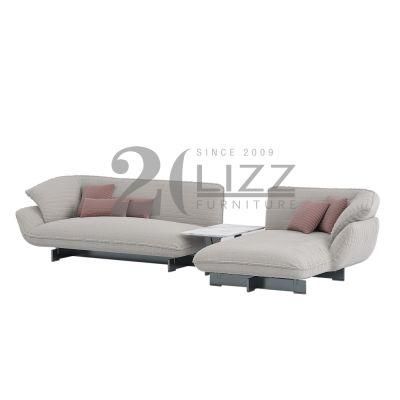 Modern Simple Design Minimalist Home Furniture Euroean Living Room White Velvet Fabric Sofa Set