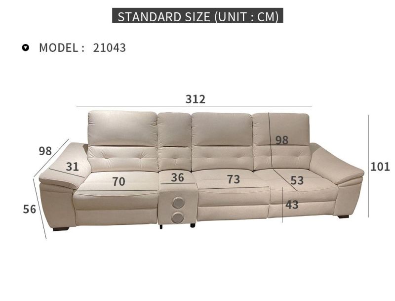 OEM ODM High Quality Smart Home High Back Control Corner Sectional Recliner Sofa Sets with Massage