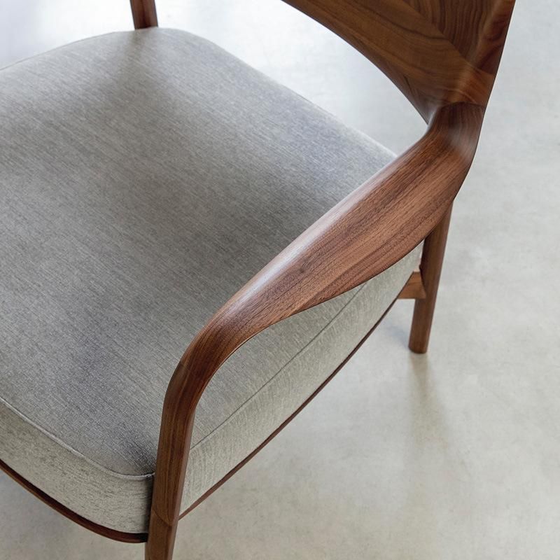 Modern and Simply Ash Solid Wood with Fabric Leisure Chair Furniture for Hotel