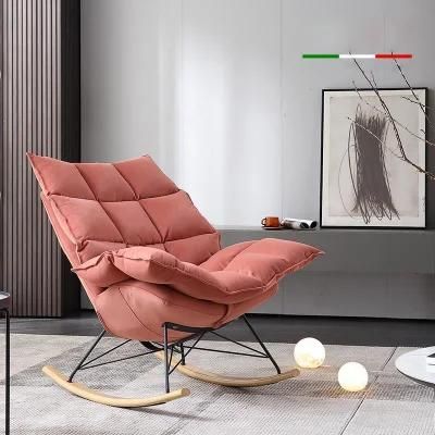 Modern Cafe Leisure Furniture Fabric Pink Chair for Living Room