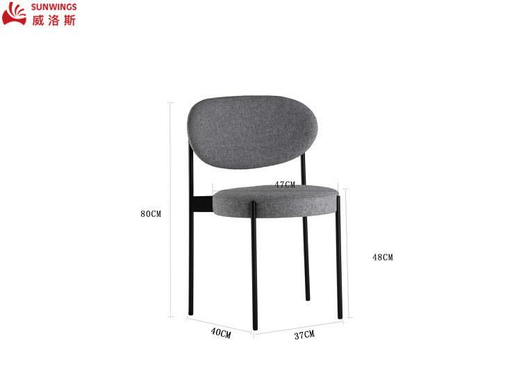 Modern and Simply Velvet Fabric with Stainless Steel Leg with Copper Plating Dinning Chair for Hotel