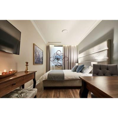 Wooden Oak Bed Standard Hotel Bedroom Furniture