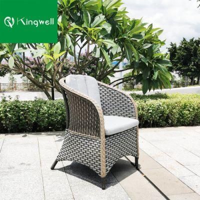 Modern Design Garden Coffee Restaurant Wicker PE Rattan Chair with Outdoor Patio Furniture