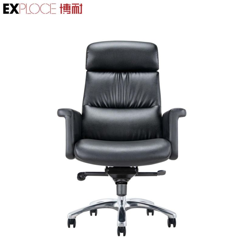 Design High Back PU Modern Fancy Metal and Leather Elegant Dining Office Chair Living Room Furniture