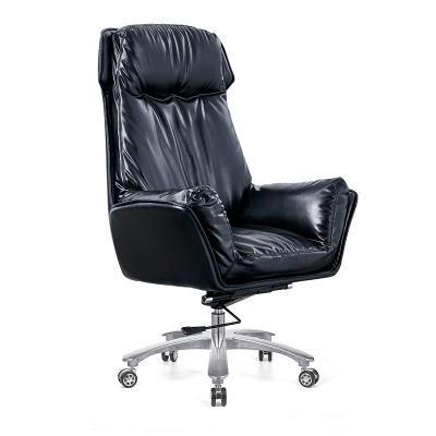 Office Furniture Synthetic Vinyl PU Leather High Back Swivel Staff Boss Executive Modern Office Chairs