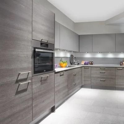 Grey Color Modern Kitchen Wood Furniture for Home Deco