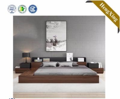 Home Bedroom Furniture Non-Adjustable Modern Bed with Mattress