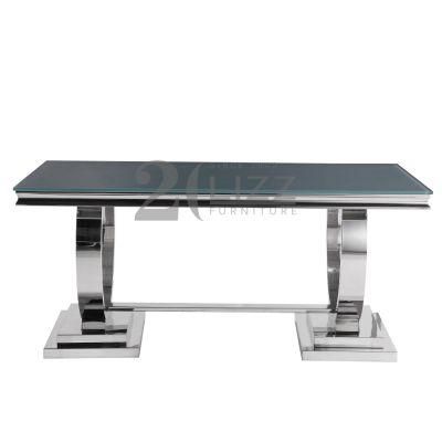 Wholesale Hot Selling Room Home Apartment Furniture Modern European Mable Metal Dining Table