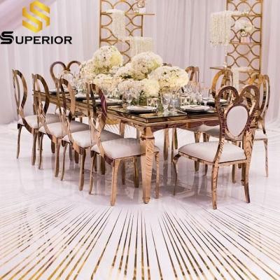 Wedding Space Saving Dining Tables and Chairs of Love Back