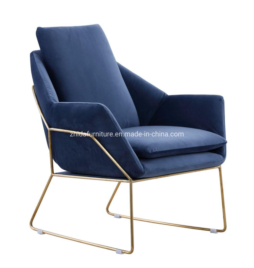Metal Fabric Coffee Shop Restaurant Dining Chair for Living Room