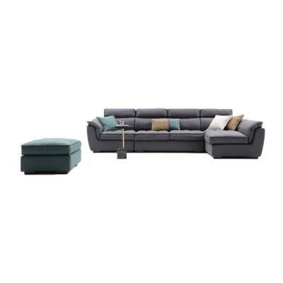 High End Furniture Modern Home Furniture Wholesales Sectional L Shaped Fabric Couch Living Room Sofa