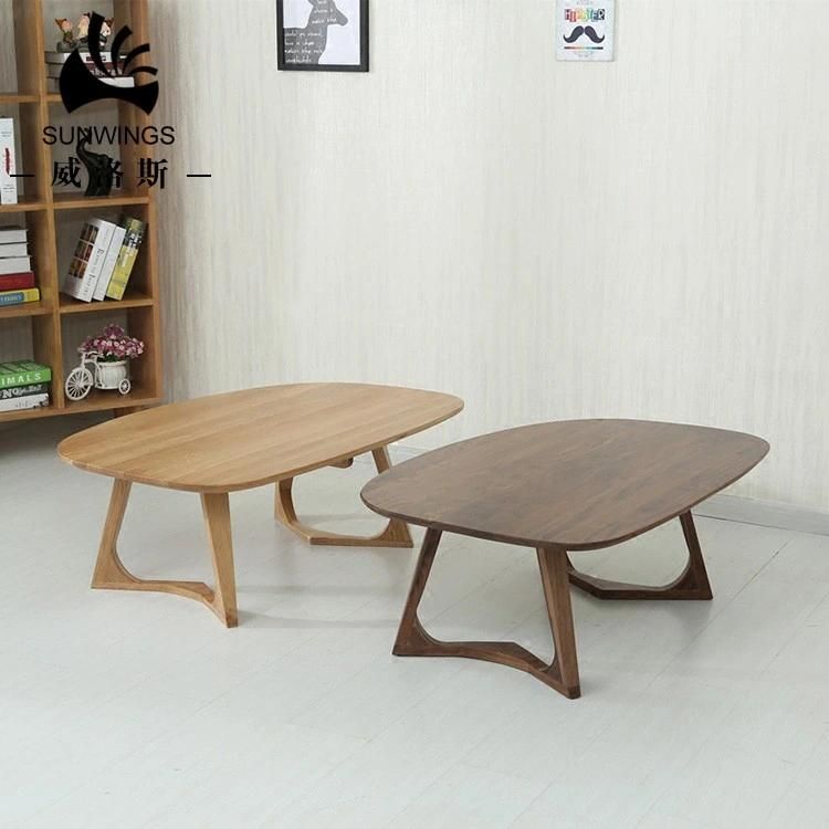 Good Price Living Room Tea Table Dissymmetric Oval Shape