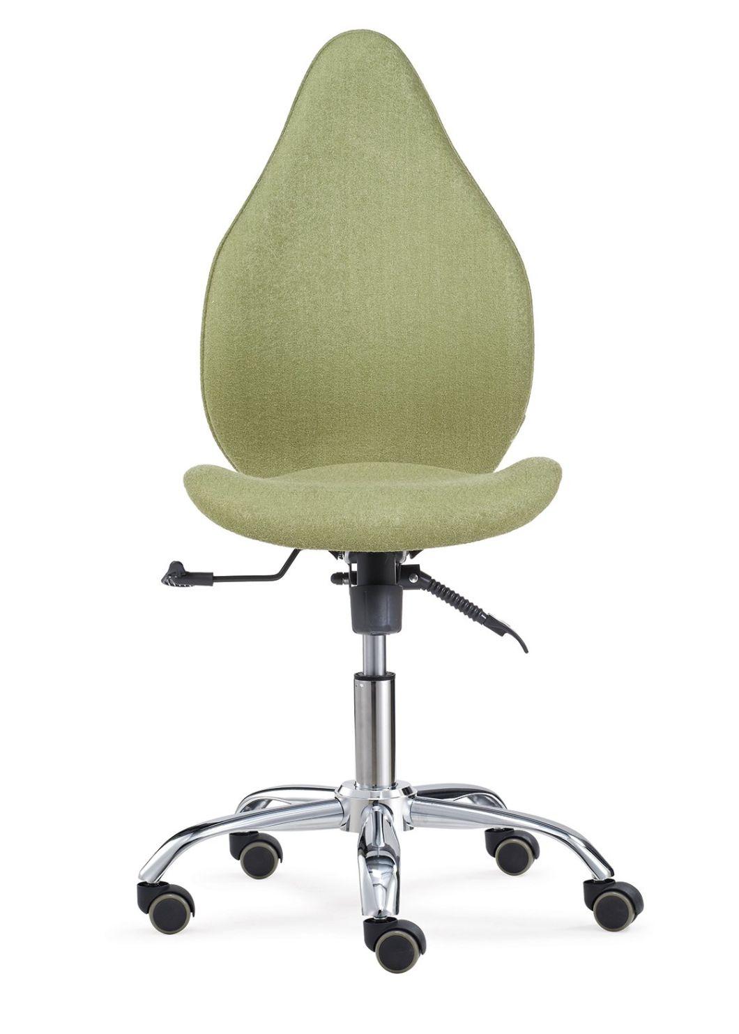 Swivel Rolling Adjustable Saddle Seat Stool Office Chair with Back Support