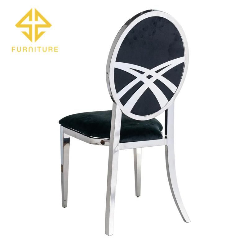 Wholesale Stackable Stainless Steel Wedding Dining Chair for Event Party Reception