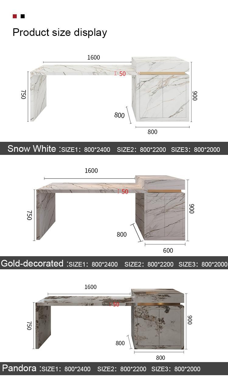 Home Furniture Kitchen Cabinet Modern Marble Sintered Stone Dining Table