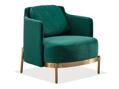European Design Single Chair Tufted Living Room Leisure Chair Sofa for Hotel Restaurants