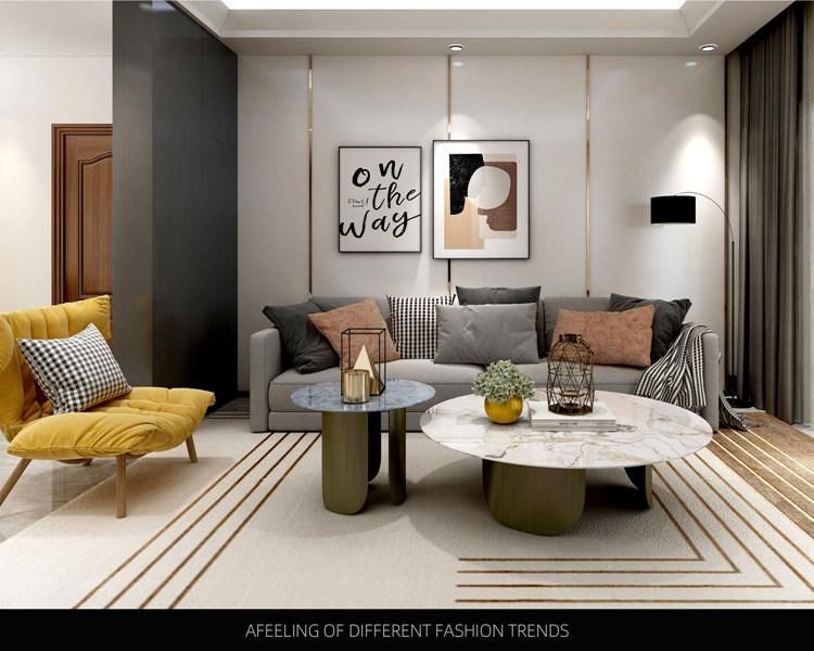 Modern Furniture Bright Marble Rock Plate Tea Table