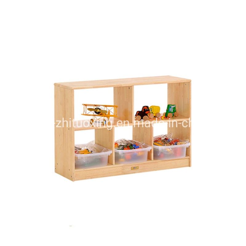 Preschool Kids Toy Storage Cabinet, Baby Display and Storage Wooden Rack and Cabinet, Children Care Center Furniture, Playroom Furniture Toy Cabinet