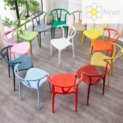 Plastic Garden Chair Moistureproof PP Dining Chair Waterproof Stackable Chair