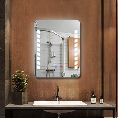 High Definition Wall-Mounted Rectangle Framed Mirror LED Bathroom Mirror