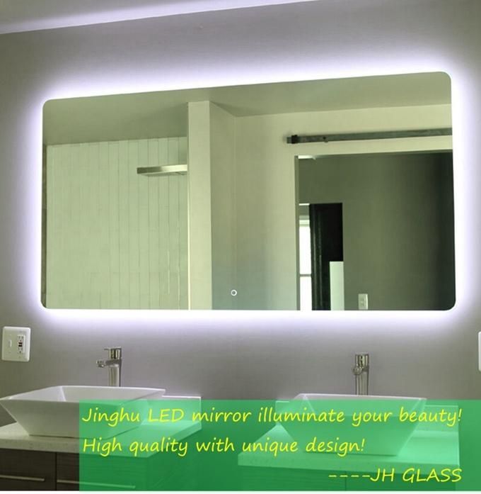 Fog Free Round Rectangle Wall Mirror LED Bathroom Mirror Lighted Mirror