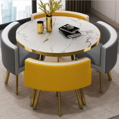 White Table-Top Gray Yellow Leather Leisure Small Wedding Event Dining Room Chair Conference Banquet Coffee Chair