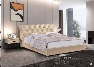 Home Furniture Fashion and Comfortable Luxury Leather Bed for Bedroom Bed