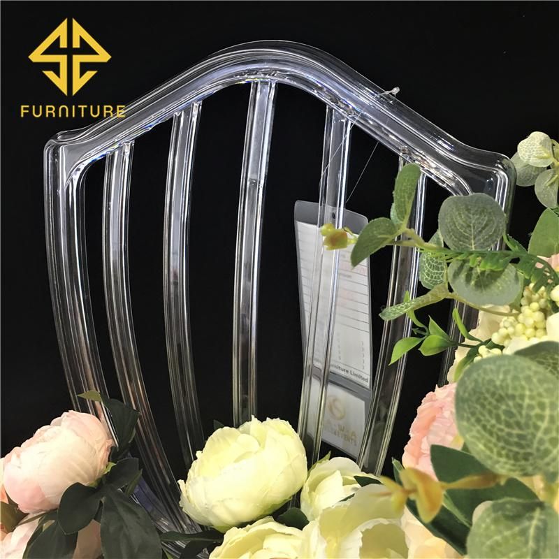 Wedding Event Hotel Dining Clear Crystal PC Resin Acrylic Ghost Chair