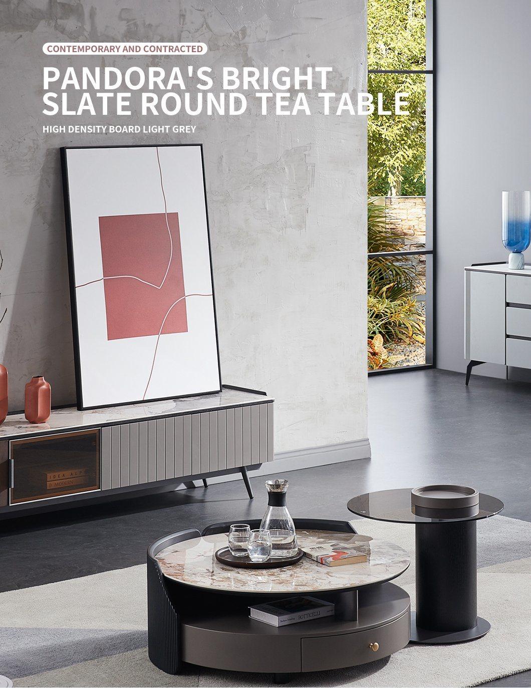Pandora′s Bright Marble Tea Table Home Furniture