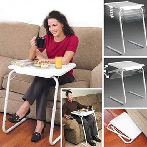 Multifunctional Simple Folding Table with Computer