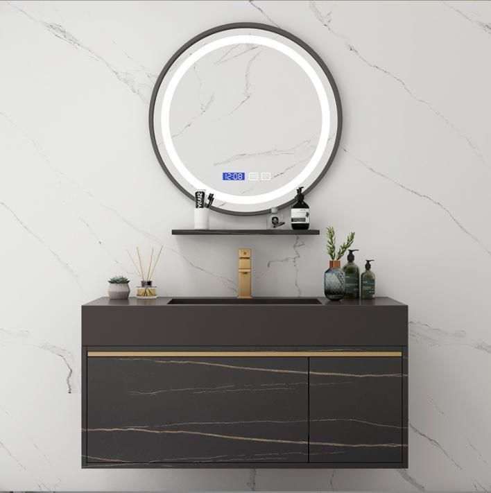 Nordic Bathroom Cabinet Combination Light Luxury Rock Board Modern Simple Bathroom Cabinet