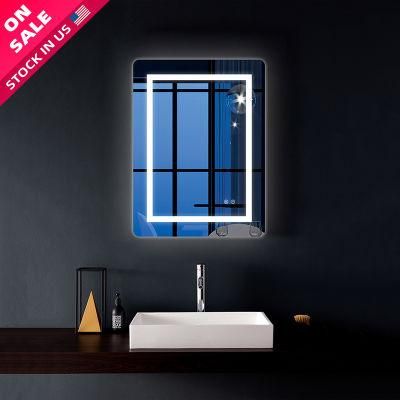 Retail and Wholesale in Us Stock LED Smart Touch Bathroom Mirror