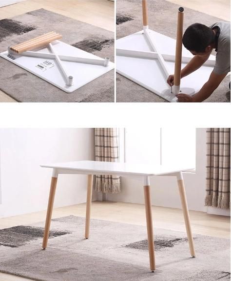 Top Furniture Modern Wooden Coffee Restaurant Room Slabs MDF Wood Dining Table