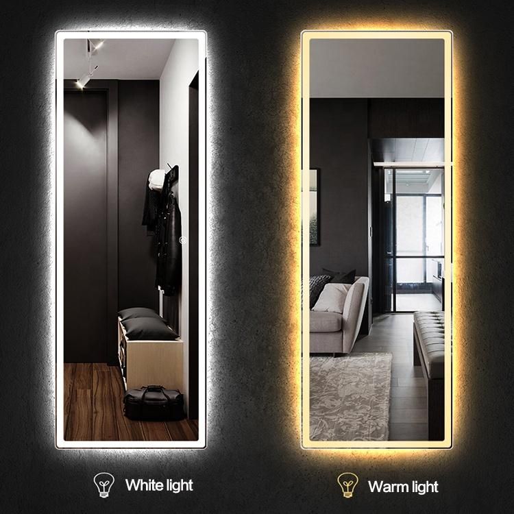 China Professional Manufacturer Wall Dress Full-Length Illuminated LED Mirror with Touch Switch