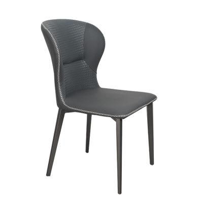 Simple Creative Luxury PU Leather Upholstered Dining Chair Leather Modern