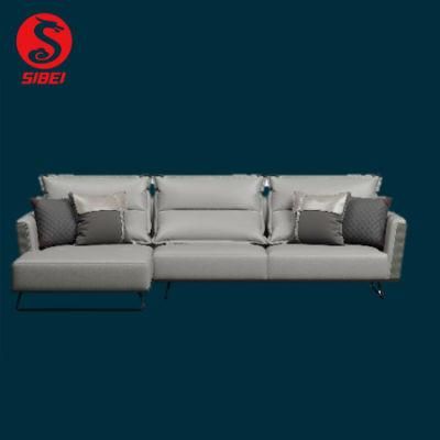 Modern Contemporary Luxury Home Furniture Living Room Sectional Corner Fabric or Genuine Leather Sofa