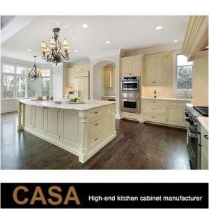 Cream White Wood Cabinets Shaker Style Solid Wooden Kitchen Furniture