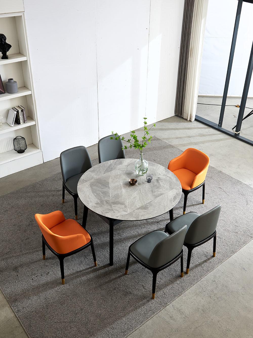 Marble Rotary Round Kitchen Dining Table