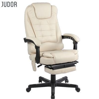 Judor Modern Popular Leather Massage Office Chair with Foldable Footrest Office Chair