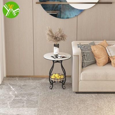 Yuhai Bed Side Table Lamp Modern Marble Living Room Mini Round Side Coffee Table for Living Room