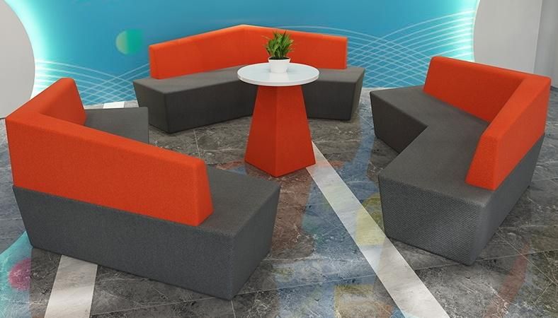 Hot Selling Abnormity Modular Fabric Cube Sofa for Public Waiting Area
