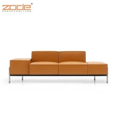 Zode Light Yellow Fabric PU Modern Office Sofa Living Room Sofa