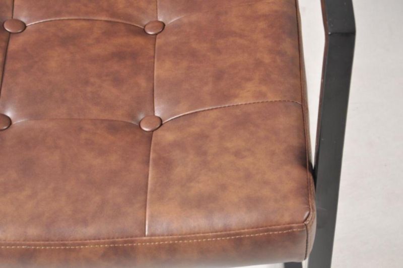Hotel Furniture Custom Square Back Faux Leather Dining Room Chairs