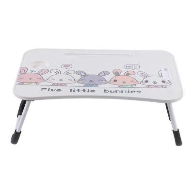 Adjustable Bed Laptop Desk Children&prime;s Cartoon Pattern Study Folding Table
