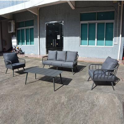 Factory Modern Luxury Home Living Room Aluminum Sectional Outdoor Fabric Sofa