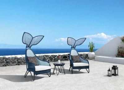 New Design Modern Aluminium Frame Wicker Outdoor PE Rattan Sofa Set with Cushion Garden Leisure Sofa Set