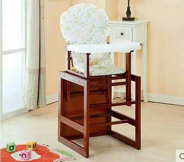 Modern Style Convenient Standard Baby Feeding Chair Wooden Safety Children Furniture in Dining Room