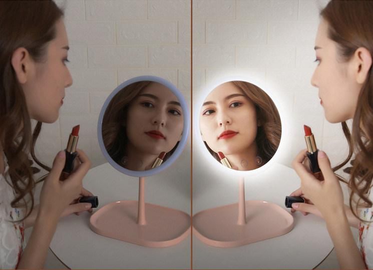 Start Orderhot Selling LED Portable Beauty Desktop Touch Screen Makeup Mirror with LED Light Smart Plane Mirror with Best Quality