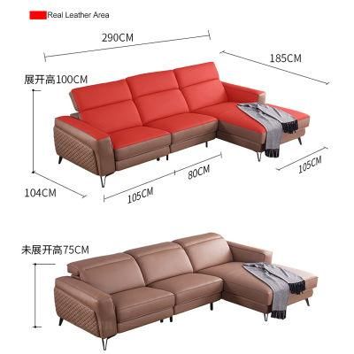 Modern Lazy Relax Home Furniture Reclining Leather Electric Leisure Living Room Sectional Sofa